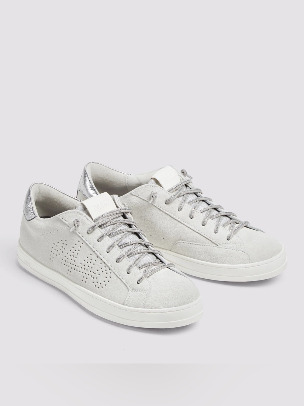 P448 John Platinum Sneaker Silver White Size EU 40 / US 9